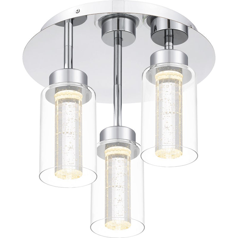 Quoizel Jade LED Flush Mount, Polished Chrome/Clear