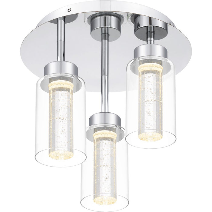 Quoizel Jade LED Flush Mount, Polished Chrome/Clear