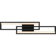 Quoizel Kocha 24in LED Vanity Light | Modern Earth Black Steel | Bathroom Vanity & Powder Room | 23.5 x 2.75 x 5 in, Dimmable | Model PCKCH8523EK