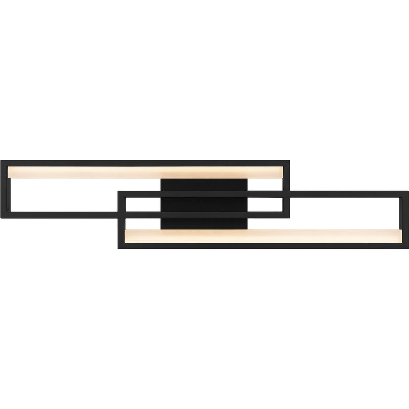 Quoizel Kocha 24in LED Vanity Light | Modern Earth Black Steel | Bathroom Vanity & Powder Room | 23.5 x 2.75 x 5 in, Dimmable | Model PCKCH8523EK