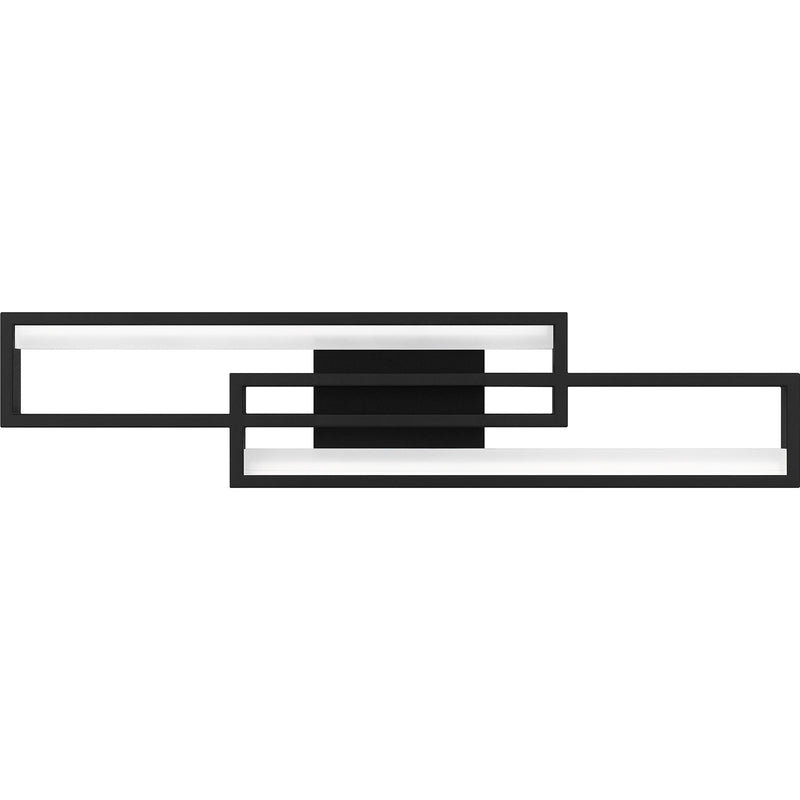 Quoizel Kocha 24in LED Vanity Light | Modern Earth Black Steel | Bathroom Vanity & Powder Room | 23.5 x 2.75 x 5 in, Dimmable | Model PCKCH8523EK