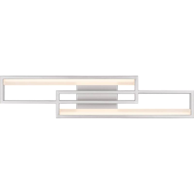 Quoizel Kocha 24in LED Vanity Light | Modern Painted Brushed Nickel Steel | Bathroom Vanity & Powder Room | 23.5 x 2.75 x 5 in | Model PCKCH8523PBN