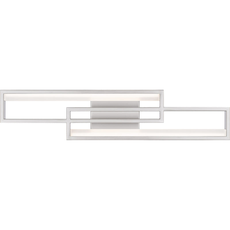 Quoizel Kocha 24in LED Vanity Light | Modern Painted Brushed Nickel Steel | Bathroom Vanity & Powder Room | 23.5 x 2.75 x 5 in | Model PCKCH8523PBN