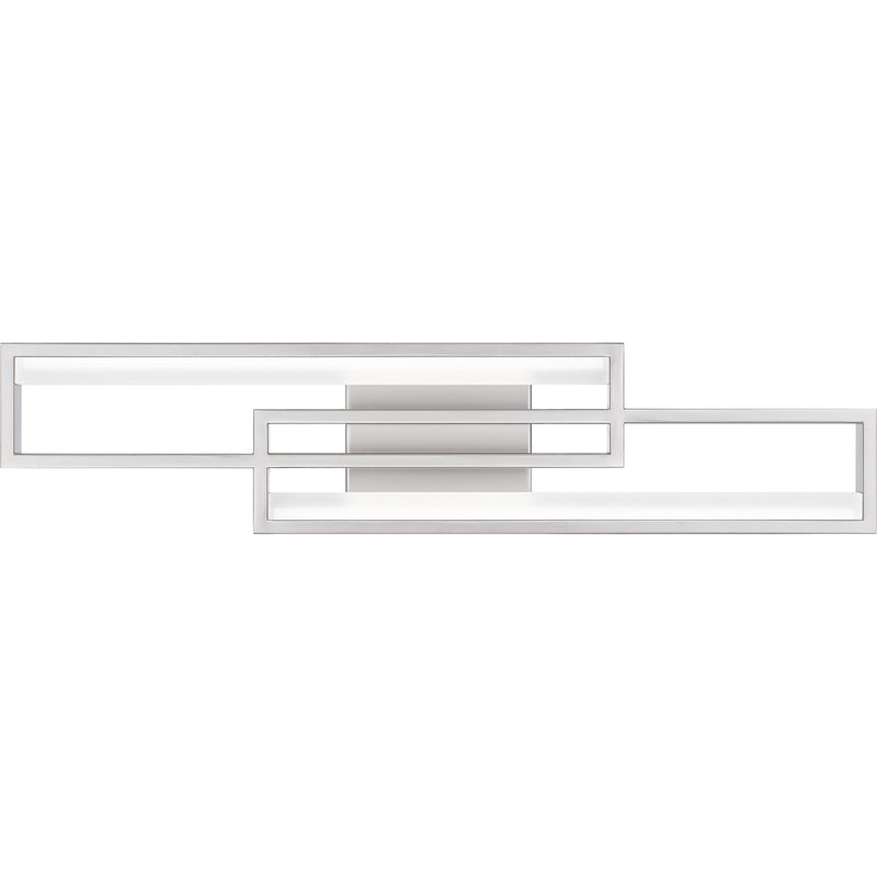 Quoizel Kocha 24in LED Vanity Light | Modern Painted Brushed Nickel Steel | Bathroom Vanity & Powder Room | 23.5 x 2.75 x 5 in | Model PCKCH8523PBN