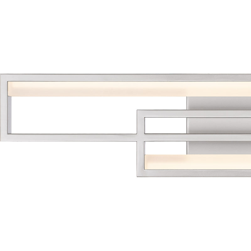 Quoizel Kocha 24in LED Vanity Light | Modern Painted Brushed Nickel Steel | Bathroom Vanity & Powder Room | 23.5 x 2.75 x 5 in | Model PCKCH8523PBN