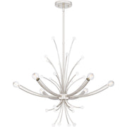 Quoizel Kiera 29in 6-Light Chandelier | Modern Polished Nickel Steel | Dining Room & Foyer | 29 x 29 x 24.5 in | Model PCKIE5029PK