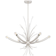 Quoizel Kiera 29in 6-Light Chandelier | Modern Polished Nickel Steel | Dining Room & Foyer | 29 x 29 x 24.5 in | Model PCKIE5029PK