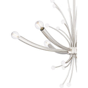 Quoizel Kiera 29in 6-Light Chandelier | Modern Polished Nickel Steel | Dining Room & Foyer | 29 x 29 x 24.5 in | Model PCKIE5029PK