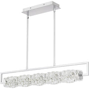 Quoizel Klass 37in LED Island Chandelier | Modern Polished Chrome and Clear Crystal Glass | Kitchen Island & Bar | Model PCKLA137C