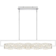 Quoizel Klass 37in LED Island Chandelier | Modern Polished Chrome and Clear Crystal Glass | Kitchen Island & Bar | Model PCKLA137C