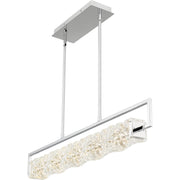 Quoizel Klass 37in LED Island Chandelier | Modern Polished Chrome and Clear Crystal Glass | Kitchen Island & Bar | Model PCKLA137C