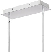 Quoizel Klass 37in LED Island Chandelier | Modern Polished Chrome and Clear Crystal Glass | Kitchen Island & Bar | Model PCKLA137C
