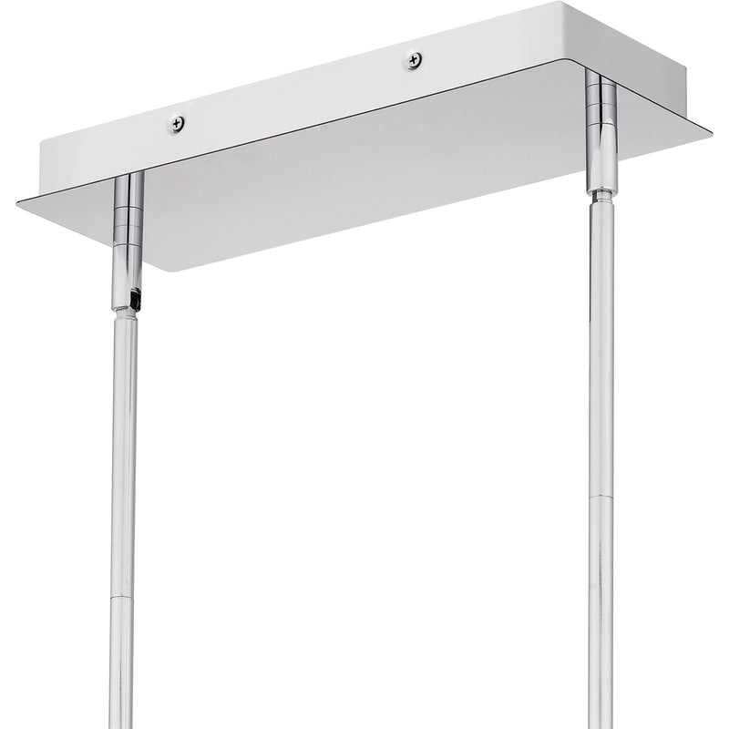 Quoizel Klass 37in LED Island Chandelier | Modern Polished Chrome and Clear Crystal Glass | Kitchen Island & Bar | Model PCKLA137C