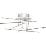 Quoizel Lightshow 22in LED Semi-Flush Mount | Contemporary Polished Chrome and Clear Acrylic | Bedroom & Hallway Ceiling Light | Model PCLS1722C