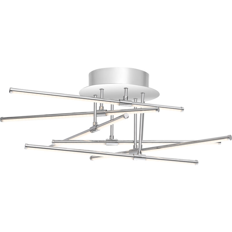 Quoizel Lightshow 22in LED Semi-Flush Mount | Contemporary Polished Chrome and Clear Acrylic | Bedroom & Hallway Ceiling Light | Model PCLS1722C