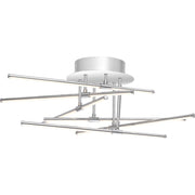 Quoizel Lightshow 22in LED Semi-Flush Mount | Contemporary Polished Chrome and Clear Acrylic | Bedroom & Hallway Ceiling Light | Model PCLS1722C
