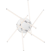 Quoizel Lightshow 22in LED Semi-Flush Mount | Contemporary Polished Chrome and Clear Acrylic | Bedroom & Hallway Ceiling Light | Model PCLS1722C