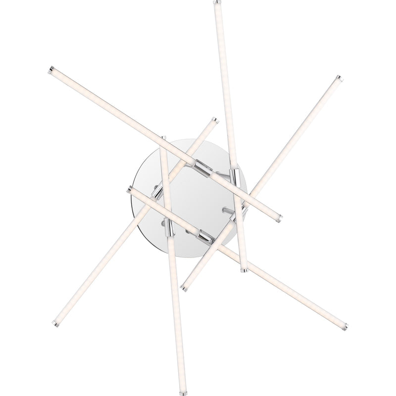 Quoizel Lightshow 22in LED Semi-Flush Mount | Contemporary Polished Chrome and Clear Acrylic | Bedroom & Hallway Ceiling Light | Model PCLS1722C