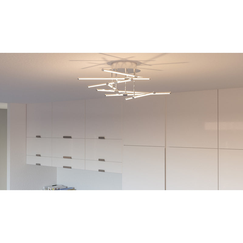 Quoizel Lightshow 22in LED Semi-Flush Mount | Contemporary Polished Chrome and Clear Acrylic | Bedroom & Hallway Ceiling Light | Model PCLS1722C
