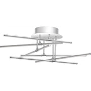 Quoizel Lightshow 22in LED Semi-Flush Mount | Contemporary Polished Chrome and Clear Acrylic | Bedroom & Hallway Ceiling Light | Model PCLS1722C