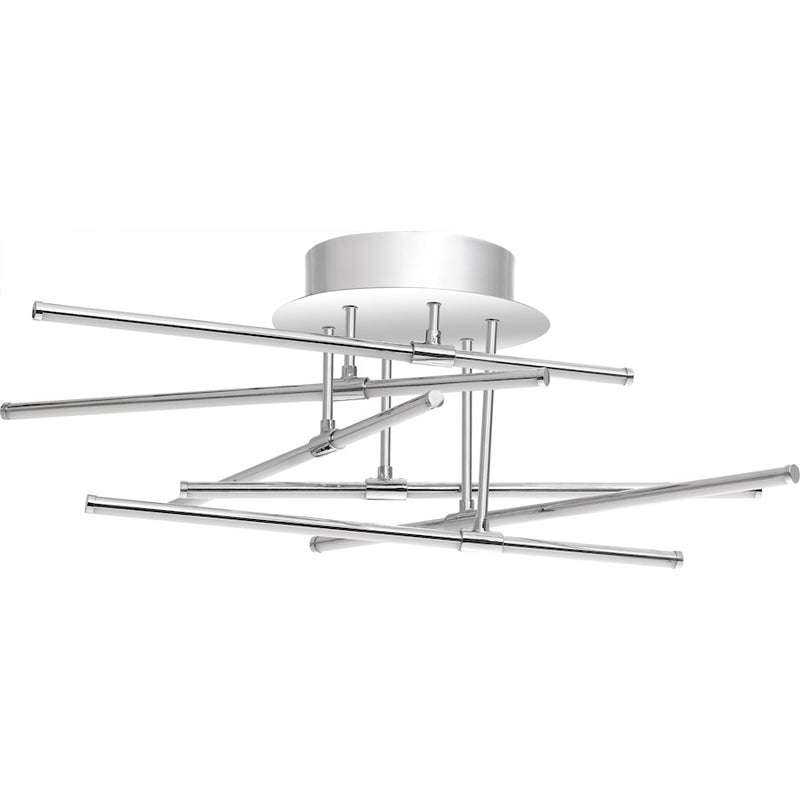 Quoizel Lightshow 22in LED Semi-Flush Mount | Contemporary Polished Chrome and Clear Acrylic | Bedroom & Hallway Ceiling Light | Model PCLS1722C