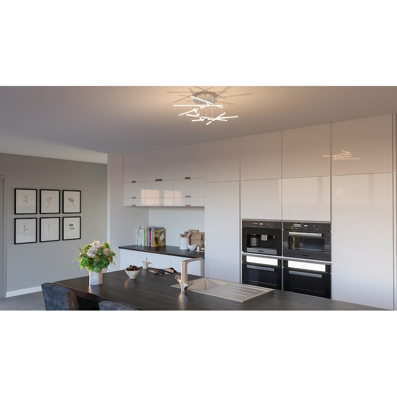 Quoizel Lightshow 22in LED Semi-Flush Mount | Contemporary Polished Chrome and Clear Acrylic | Bedroom & Hallway Ceiling Light | Model PCLS1722C