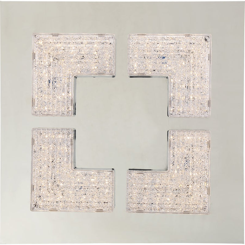 Quoizel Platinum Lunette Flush Mount, 14W LED, Polished Chrome