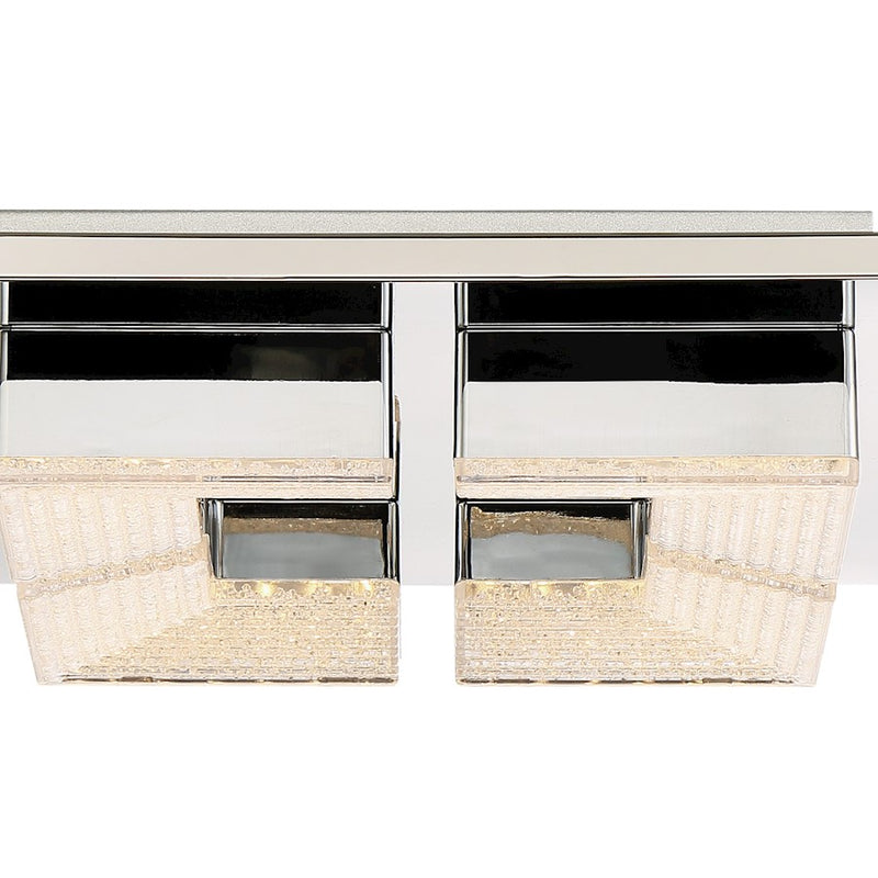 Quoizel Platinum Lunette Flush Mount, 14W LED, Polished Chrome