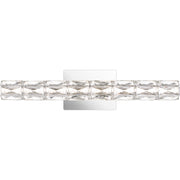 Quoizel Luster 24in LED Bath Light | Contemporary Polished Chrome and Clear Crystal Glass | Bathroom Vanity & Powder Room | Model PCLU8524C