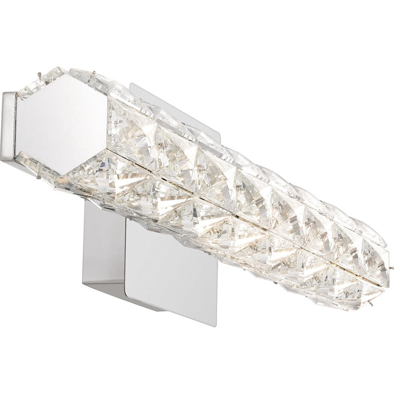 Quoizel Luster 24in LED Bath Light | Contemporary Polished Chrome and Clear Crystal Glass | Bathroom Vanity & Powder Room | Model PCLU8524C