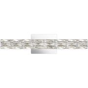 Quoizel Luster 24in LED Bath Light | Contemporary Polished Chrome and Clear Crystal Glass | Bathroom Vanity & Powder Room | Model PCLU8524C