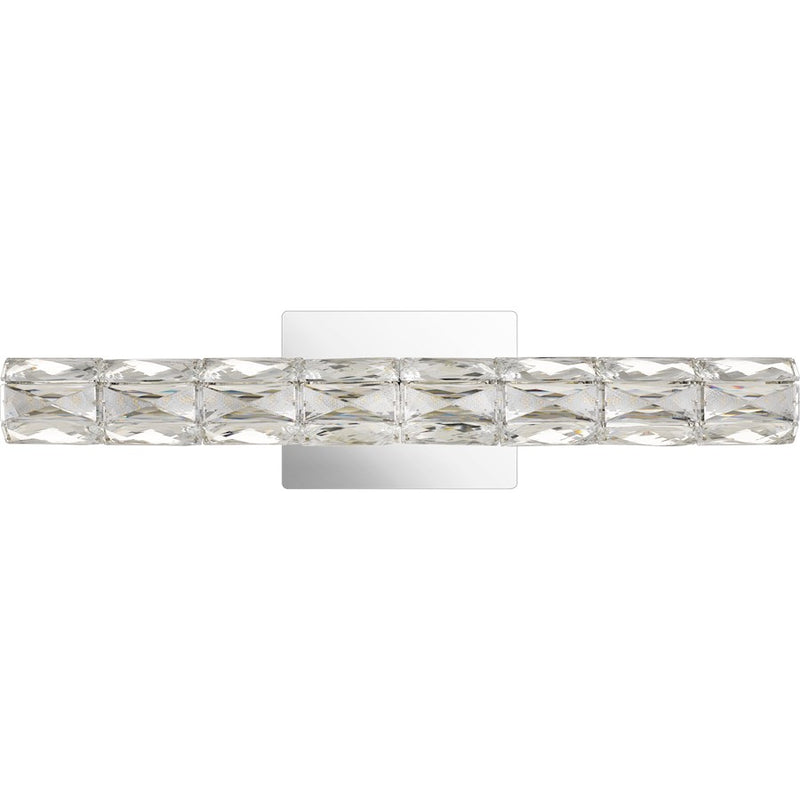 Quoizel Luster 24in LED Bath Light | Contemporary Polished Chrome and Clear Crystal Glass | Bathroom Vanity & Powder Room | Model PCLU8524C