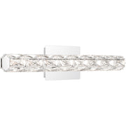 Quoizel Luster 24in LED Bath Light | Contemporary Polished Chrome and Clear Crystal Glass | Bathroom Vanity & Powder Room | Model PCLU8524C