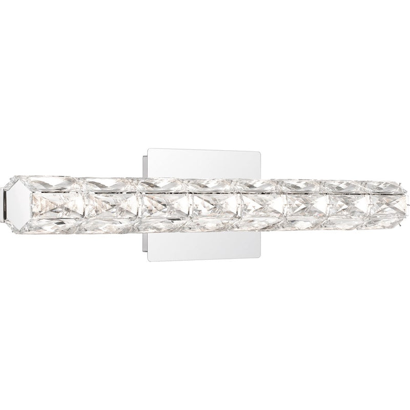 Quoizel Luster 24in LED Bath Light | Contemporary Polished Chrome and Clear Crystal Glass | Bathroom Vanity & Powder Room | Model PCLU8524C