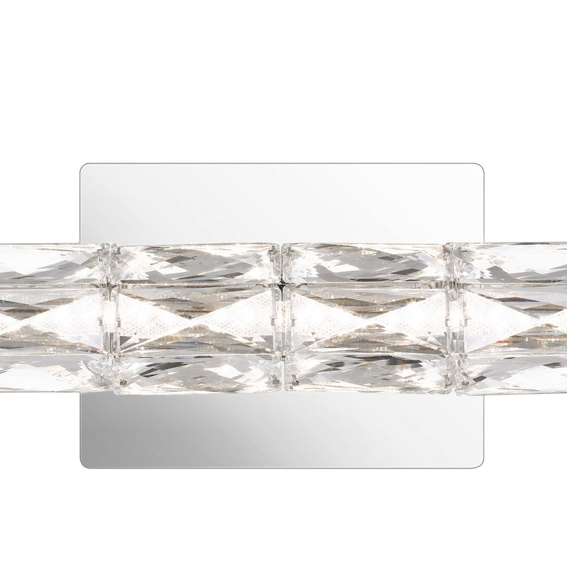 Quoizel Luster 24in LED Bath Light | Contemporary Polished Chrome and Clear Crystal Glass | Bathroom Vanity & Powder Room | Model PCLU8524C