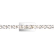 Quoizel Luster 33in LED Bath Light | Contemporary Polished Chrome and Clear Crystal Glass | Bathroom Vanity & Powder Room | Model PCLU8533C