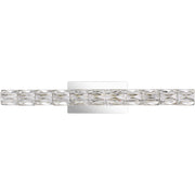 Quoizel Luster 33in LED Bath Light | Contemporary Polished Chrome and Clear Crystal Glass | Bathroom Vanity & Powder Room | Model PCLU8533C