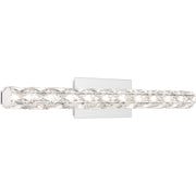 Quoizel Luster 33in LED Bath Light | Contemporary Polished Chrome and Clear Crystal Glass | Bathroom Vanity & Powder Room | Model PCLU8533C