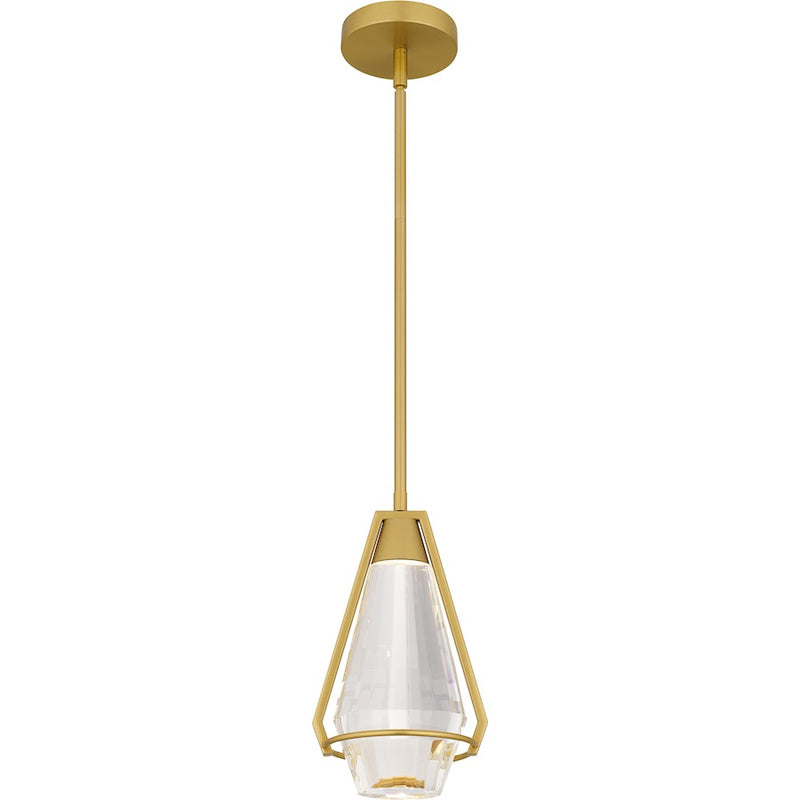 Quoizel Luca Integrated LED Mini Pendant, Gold/Clear Crystal - PCLUA1507BRG