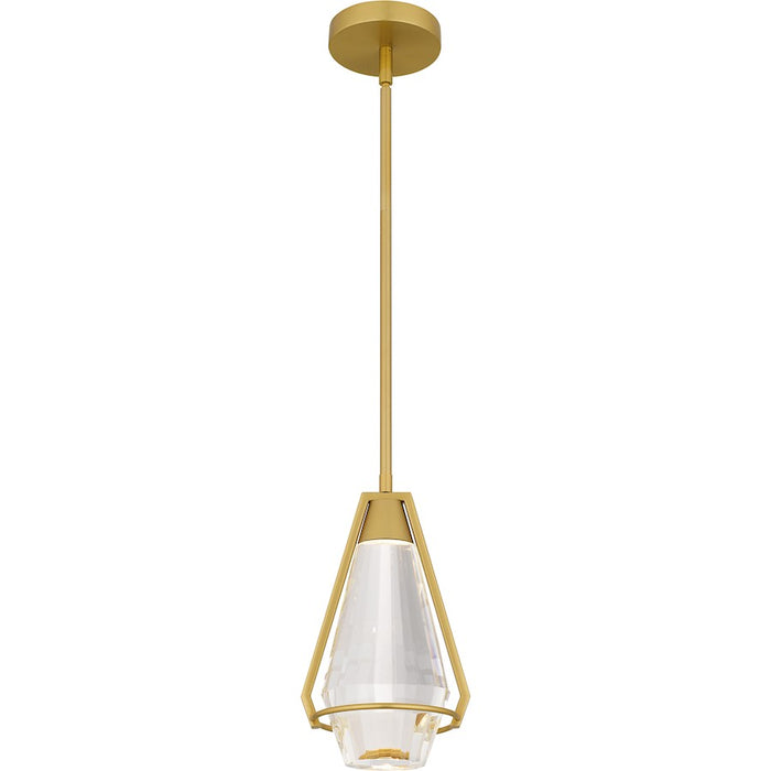 Quoizel Luca Integrated LED Mini Pendant, Gold/Clear Crystal - PCLUA1507BRG