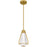 Quoizel Luca Integrated LED Mini Pendant, Gold/Clear Crystal