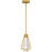 Quoizel Luca Integrated LED Mini Pendant, Gold/Clear Crystal