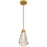 Quoizel Luca Integrated LED Mini Pendant, Gold/Clear Crystal