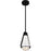 Quoizel Luca Integrated LED Mini Pendant, Black/Clear Crystal