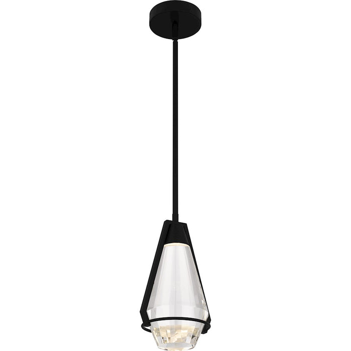 Quoizel Luca Integrated LED Mini Pendant, Black/Clear Crystal