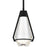 Quoizel Luca Integrated LED Mini Pendant, Black/Clear Crystal