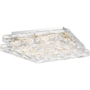 Quoizel Milania 15in 1-Light Flush Mount | Glam Polished Chrome and Clear Crystal Glass | Bedroom & Hallway Ceiling Light | Model PCMIL1615C