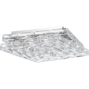 Quoizel Milania 15in 1-Light Flush Mount | Glam Polished Chrome and Clear Crystal Glass | Bedroom & Hallway Ceiling Light | Model PCMIL1615C