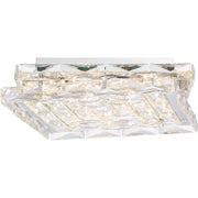 Quoizel Milania 15in 1-Light Flush Mount | Glam Polished Chrome and Clear Crystal Glass | Bedroom & Hallway Ceiling Light | Model PCMIL1615C