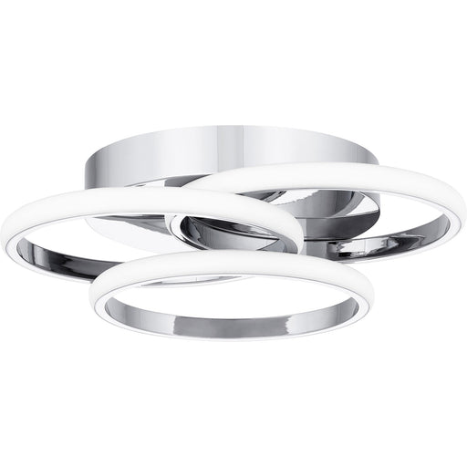 Quoizel Moonan 16in LED Flush Mount | Modern Polished Chrome Steel | Bedroom & Hallway Ceiling Light | 16 x 16 x 4 in, Dimmable | Model PCMON1616C